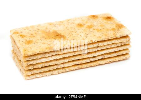 Saltine cracker on a white background Stock Photo