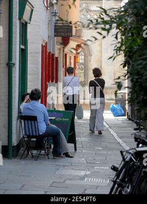 Relaxing in Mid city Stock Photo