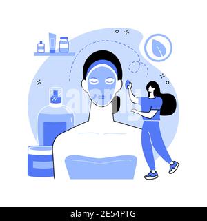 Facial mask abstract concept vector illustration. Stock Vector