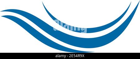 Wave icon logo design inspiration vector template Stock Vector