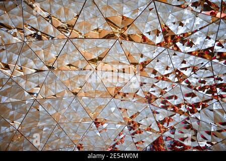 Beautiful shot of triangular geometric crystal pattern Stock Photo