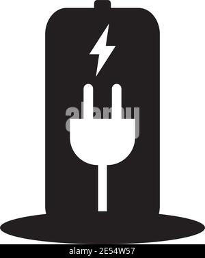 Battery icon logo design vector template Stock Vector