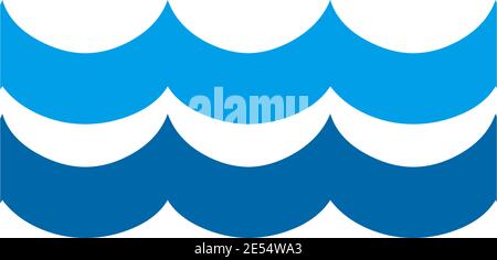 Wave icon logo design inspiration vector template Stock Vector