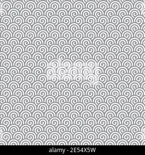abstract seamless background with gray spirals pattern vector illustration Stock Vector