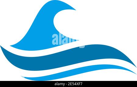 Wave icon logo design inspiration vector template Stock Vector