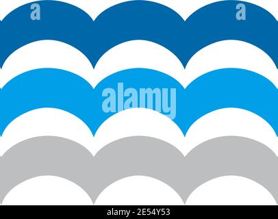 Wave icon logo design inspiration vector template Stock Vector