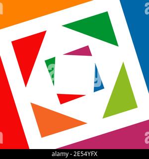 Square shape icon logo design inspiration vector template Stock Vector