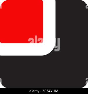 Square shape icon logo design inspiration vector template Stock Vector
