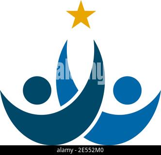 Human character logo design inspiration vector template Stock Vector