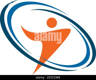 Human character logo design inspiration vector template Stock Vector
