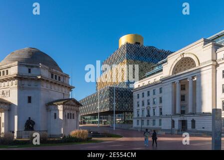 The Hall of Memory, Library of Birmingham and Baskerville House in Centenary Square,Birmingham, UK Stock Photo