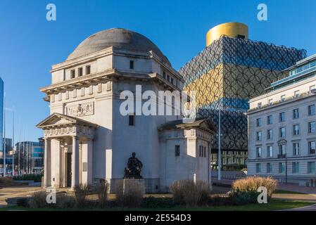 The Hall of Memory, Library of Birmingham and Baskerville House in Centenary Square,Birmingham, UK Stock Photo