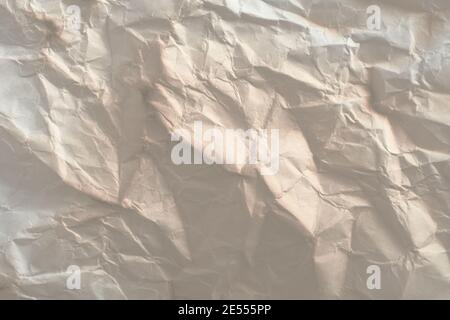 Surface and texture of old crumpled paper. Stock Photo