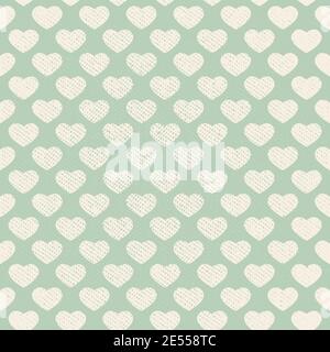 Vector Seamless Grunge Heart Pattern Stock Vector