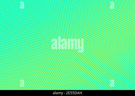 Green and yellow dotted halftone vector background. Subtle halftone digital texture. Faded dotted gradient. Comic effect overlay. Retro dot pattern on Stock Vector