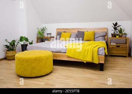 Creating small oasis in your own bedroom Stock Photo