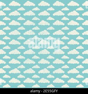 Vector Seamless Grunge Cloud Pattern Stock Vector