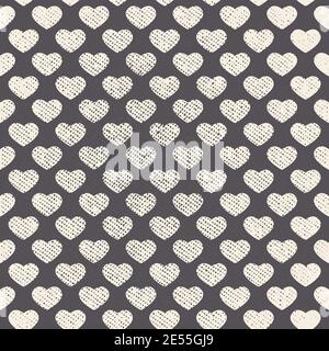 Vector Seamless Grunge Heart Pattern Stock Vector