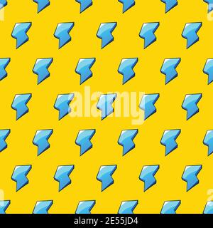 Vector Seamless Electric Energy Style Pattern Stock Vector