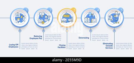 Cost cutting measures vector infographic template Stock Vector