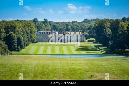 Boughton House is one of the seats of the Duke of Buccleuch. Stock Photo