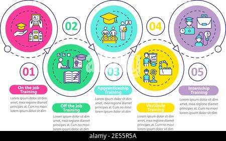 Staff development vector infographic template Stock Vector