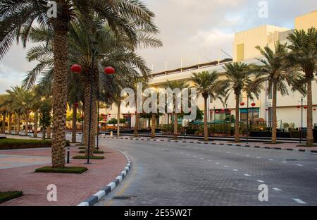 Dubai, UAE - 01.22.2021 .Dragon Mart street in Dubai. UAE Stock Photo