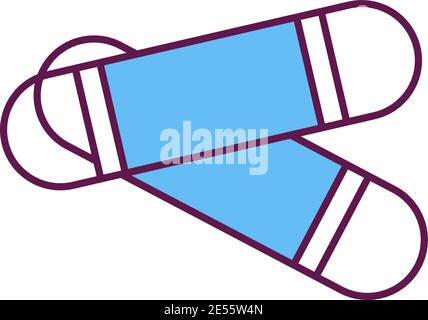 Face masks wearing RGB color icon Stock Vector