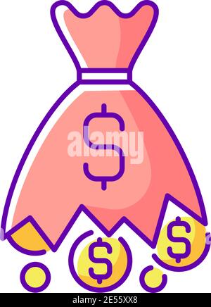 Losing RGB color icon Stock Vector