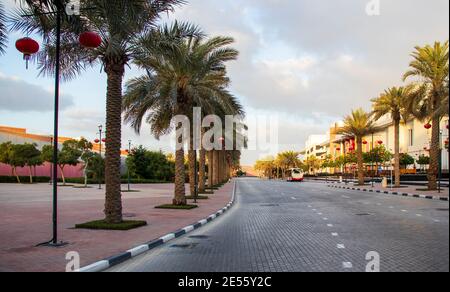 Dubai, UAE - 01.22.2021 .Dragon Mart street in Dubai. UAE Stock Photo