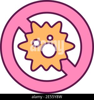 Skin infections prevention RGB color icon Stock Vector