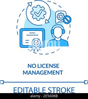 No license management concept icon Stock Vector