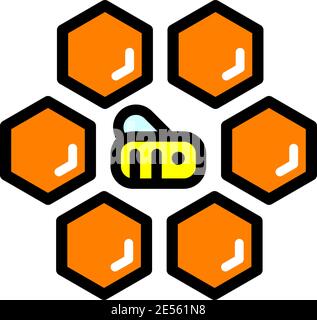 honey outline icon Stock Vector