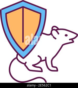 Animal cruelty free products RGB color icon Stock Vector