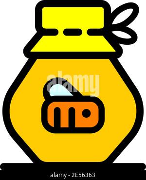 honey bottle simple icon Stock Vector