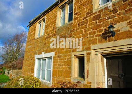 Rockingham cottages and Village near Rockingham Castle Corby in Northamptonshire England UK Stock Photo