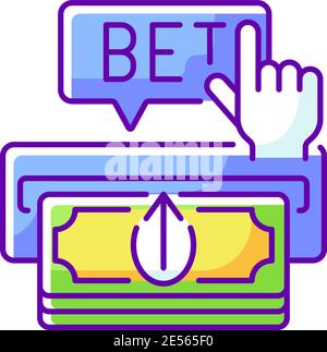 Making deposit RGB color icon Stock Vector