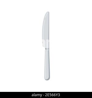 Silver knife icon isolated on white background. Stock Vector