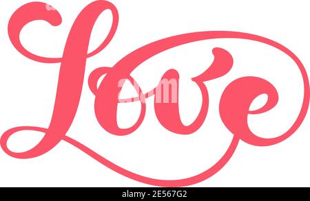 Handwritten Vector Logo Text Laser Cut Love And Heart Happy