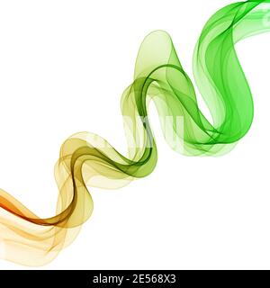 Green-yellow wave. Abstract vector background. Modern color design. eps 10 Stock Vector
