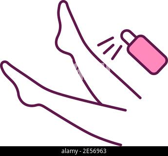 Lotion for legs RGB color icon Stock Vector