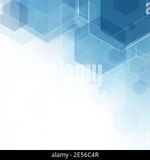 Light BLUE vector layout with hexagonal shapes. Glitter abstract illustration in hexagonal style. New design for website s poster, banner. eps 10 Stock Vector
