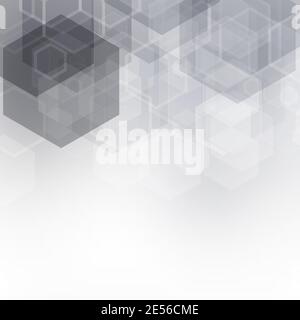 Abstract gray hexagons. Background for presentation. eps 10 Stock Vector