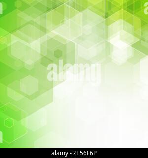 Abstract vector green geometric background. hexagons. eps 10 Stock Vector