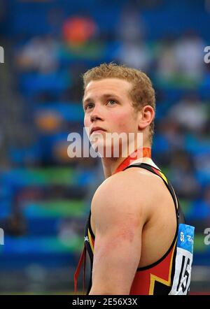 Germany's Gymnast Fabian Hambuechen won the bronze medal at the Horizontal bar during the XXIX Olympic games in Beijing, China on August 19, 2008. Photo by Jean-Michel Psaila/ABACAPRESS.COM Stock Photo