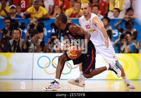 USA's Kobe Bryant during the Men's Basketball Final, USA vs Spain at the Beijing 2008 Olympics in Beijing, China on August 24, 2008. USA won 118-107. Photo by Gouhier-Hahn-Nebinger/Cameleon/ABACAPRESS.COM Stock Photo