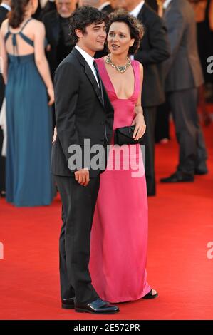 Actors Riccardo Scamarcio and Valeria Golino attend the opening night screening for Burn After Reading, at the 65th Venice Film Festival in Venice, Italy on August 27, 2008. Photo by Thierry Orban/ABACAPRESS.COM Stock Photo