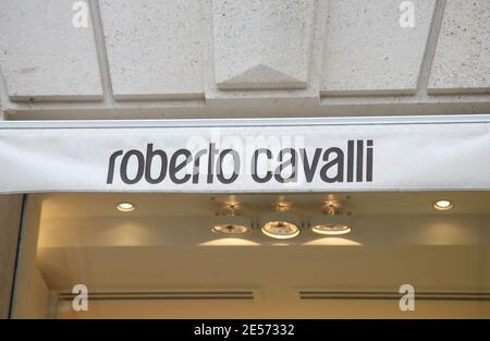Roberto Cavalli Boutique on Avenue Montaigne in Paris, France on August 20, 2008. Photo by Denis Guignebourg/ABACAPRESS.COM Stock Photo