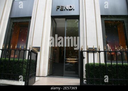 Fendi Boutique on Avenue Montaigne in Paris France on August 20