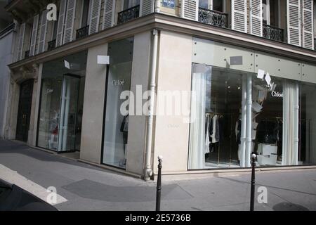 Chloe Boutique on Avenue Montaigne in Paris France on August 20